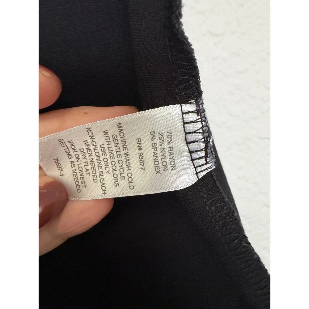 Liz Claiborne Black Pencil Skirt XXL Stretch Pull-On Career Office Midi